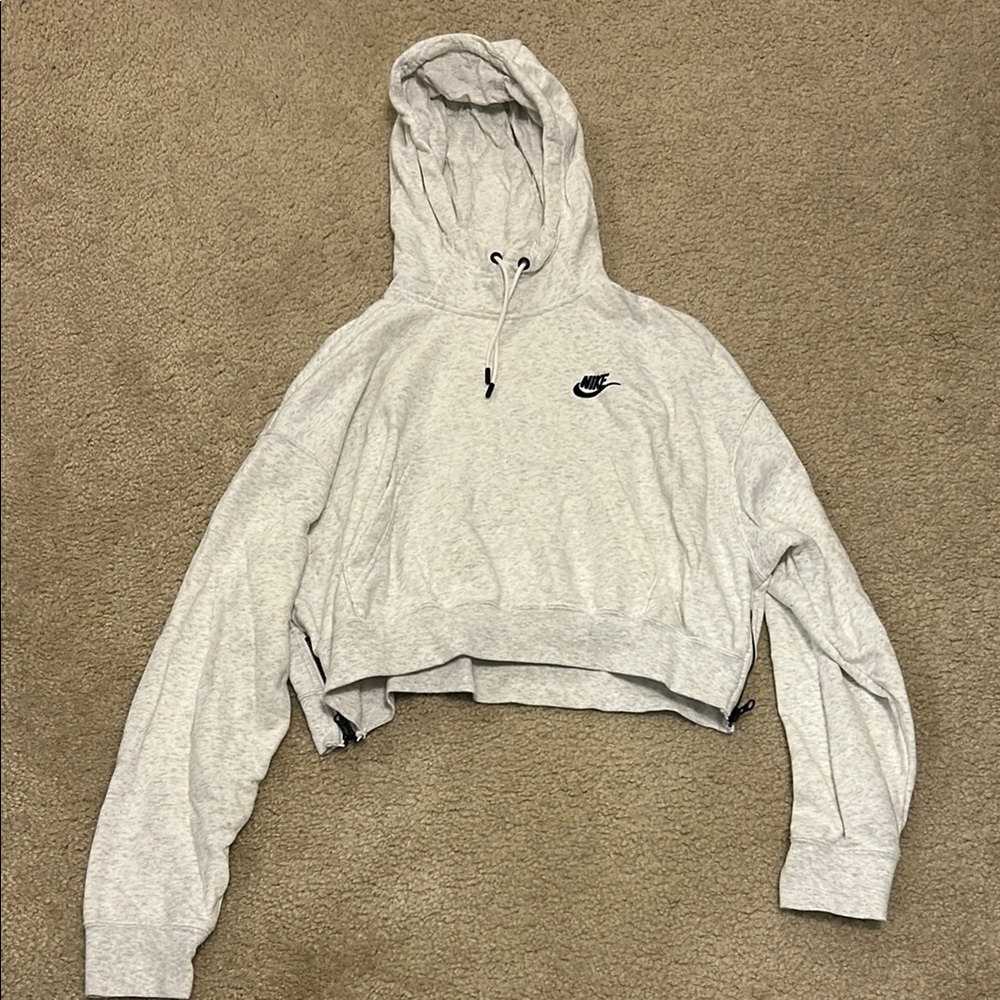 Nike Cropped Gray Hoodie